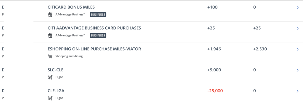 American Airlines website activity